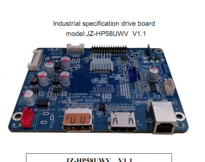 JZ-HP58UWV driver board with 1 DP and 1 HDMI interface, ,Support IR remote contr