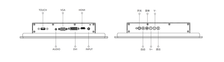 IDP121 12.1 inch ultra-thin Industrial  touch display monitor