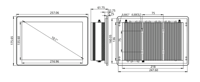 IPA101-C 10.1 inch Ultra-thin All-aluminum Fanless Panel PC