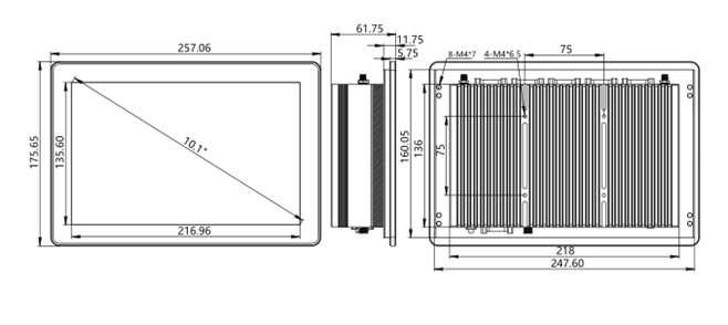 IPA116-C 11.6 inch Ultra-thin All-aluminum Fanless Panel PC