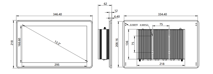 IPC133-E-10I3/I5/I7 13.3 inch ultra-slim all-aluminum body fanless tablet