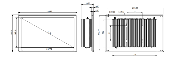 IPC116-E-10I3/I5/I7 11.6 inch ultra-slim all-aluminum body fanless tablet