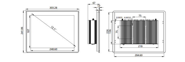 IPC121-E-10I3/I5/I7 12.1 inch ultra-slim all-aluminum body fanless tablet