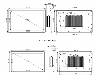 IPC185-E-10I3/I5/I7 18.5 inch ultra-slim all-aluminum body fanless tablet