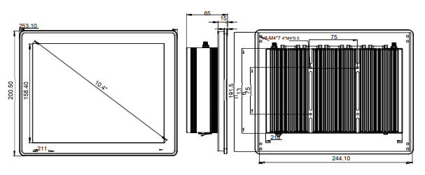 IPC104-E-11I5-TC 10.4 inch Ultra-thin Full Aluminum Fanless Industrial Panel PC