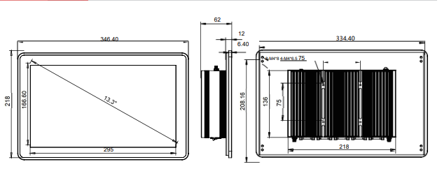 IPC133-E-11I3 13.3 inch Ultra-thin Full Aluminum Fanless Industrial Panel PC