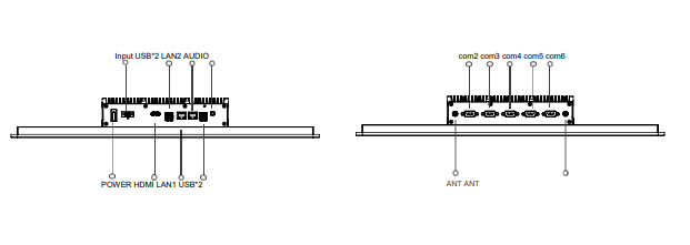 IPC215-E-11I7 21.5inch Ultra-thin Full Aluminum Fanless Industrial Panel PC