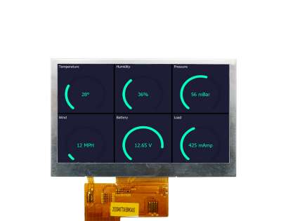 XH-T043BWSA-05 4.3inch, 800*480, 1000nits, 40pins, TTL I/F, ST7262E43, IPS LCD M